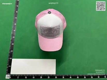 Chrome Hearts Pink Hollywood Trucker Hat QC photo