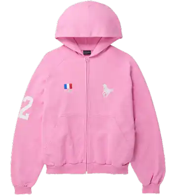 Balenciaga Pink Polo Zip-Up Hoodie product photo