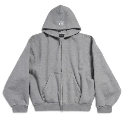 Balenciaga Unity Boxy Zip-Up Hoodie Grey product photo