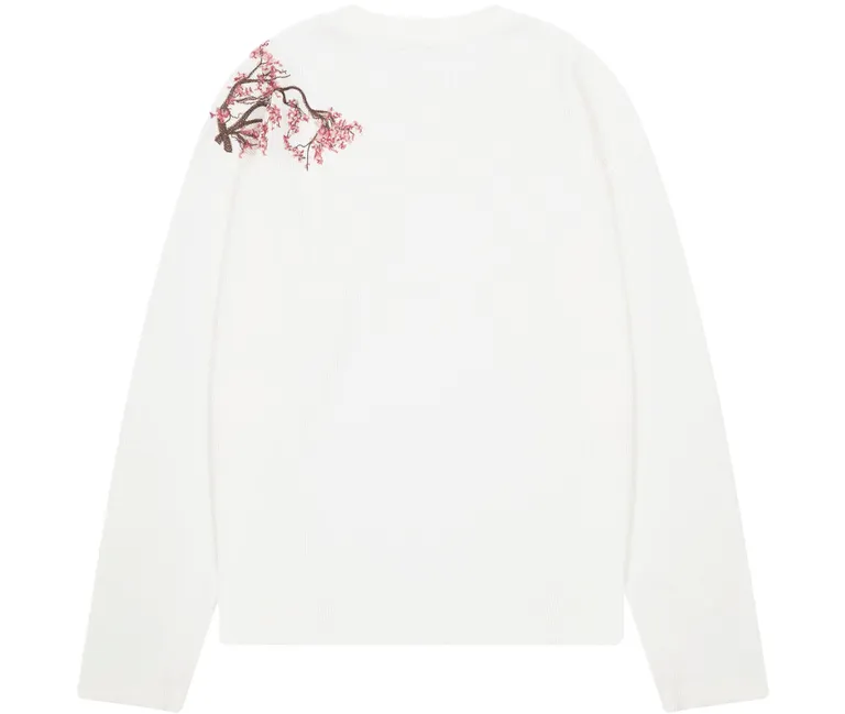 Derschutze Cherry Blossom Waffle Knit Sweater product photo