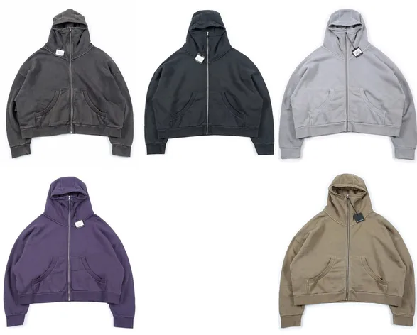 Entire Studios Heavy Washed Zip-Up Hoodies (5 Variants) product photo