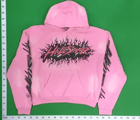 Hellstar Brainwashed Without Brain Hoodie Pink (NFC) QC photo
