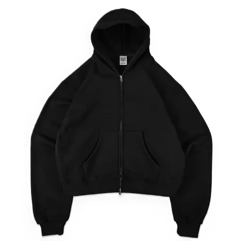 Mobius 380GSM Zip-Up Hoodie Black product photo