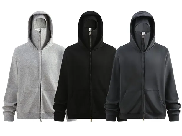 Unbranded Facemask Zip-Up Hoodies product photo