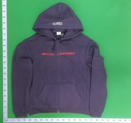 Vetements Sexual Fantasies Zip-Up Hoodie QC photo