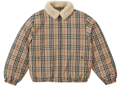 Burberry x Supreme Shearling Collar Down Puffer Jacket product photo