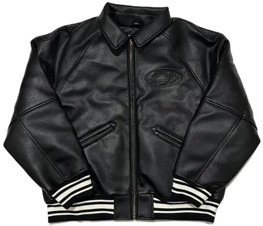 Corteiz Leather Jacket Black product photo