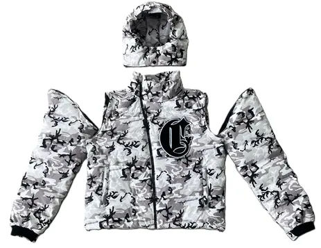 Corvidae Snow Camo Puffer Jacket product photo