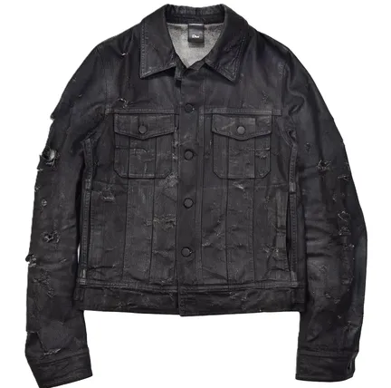 Dior Homme Strip Waxed Denim Jacket product photo
