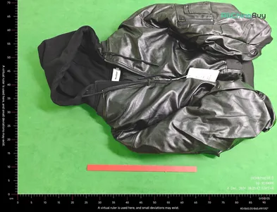 Flee GFN Heavy Leather Hooded Bomber Jacket QC photo