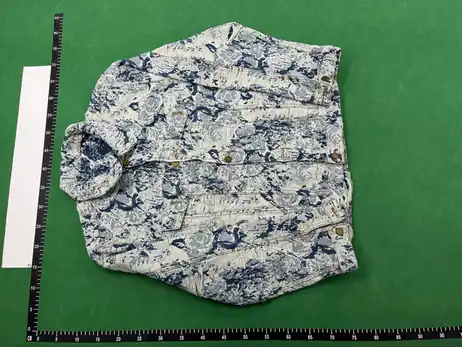 Louis Vuitton Distressed Floral Denim Jacket QC photo
