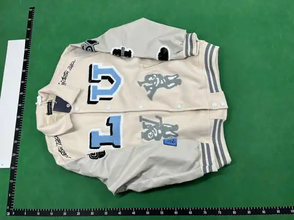 Louis Vuitton White Varsity Jacket QC photo