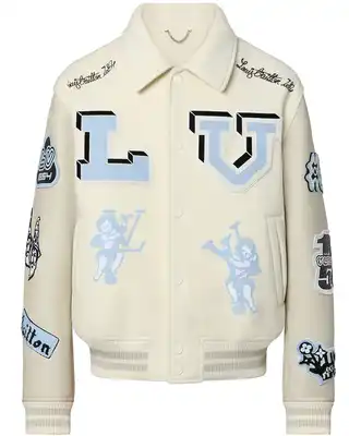 Louis Vuitton White Varsity Jacket product photo