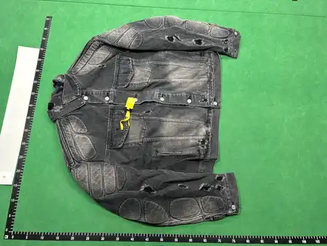 Yeezy Gap Padded Denim Jacket Black QC photo
