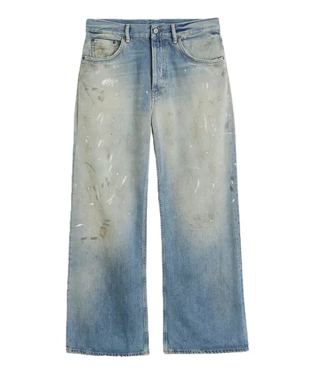 Acne Studios 2021M Blue Paint Splatter Jeans product photo
