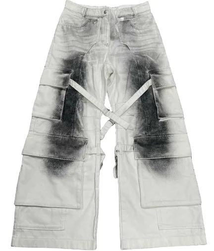 Acne Studios White Grey Cargo Pants product photo