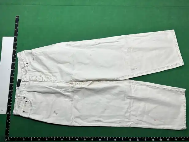 Balenciaga Baggy White Distressed Jeans QC photo