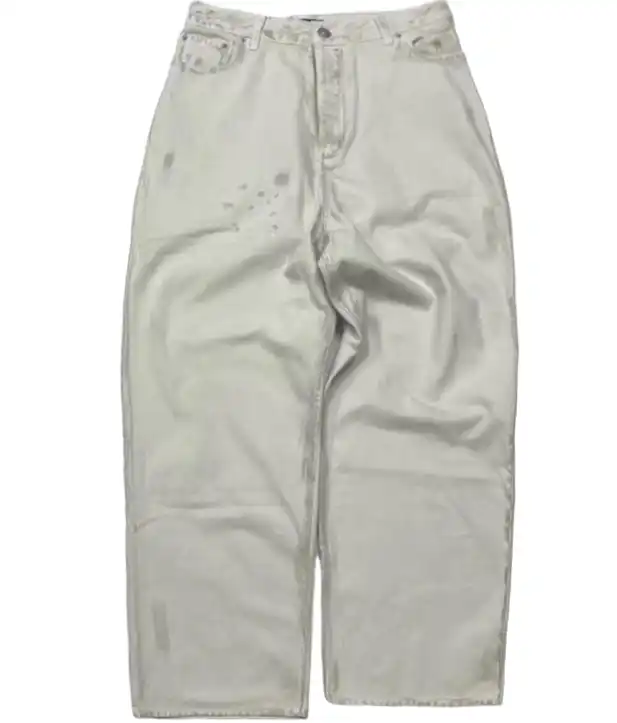 Balenciaga Baggy White Distressed Jeans product photo