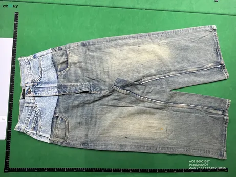 Balenciaga Cut Up Jeans Blue QC photo