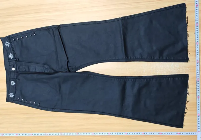 DETW 14oz Waxed Flared Leather Pants QC photo