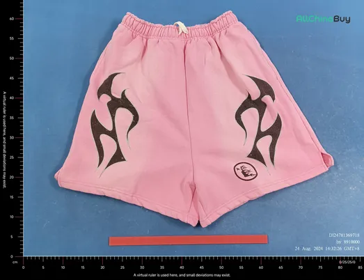 Hellstar Flame Shorts Pink (NFC) QC photo