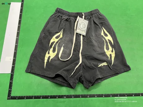 Hellstar Sports Flame Shorts Black (NFC) QC photo