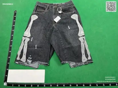 Kapital Skeleton Denim Shorts QC photo