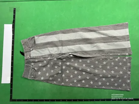 noEmosen Baggy USA Flag Jeans Gray QC photo