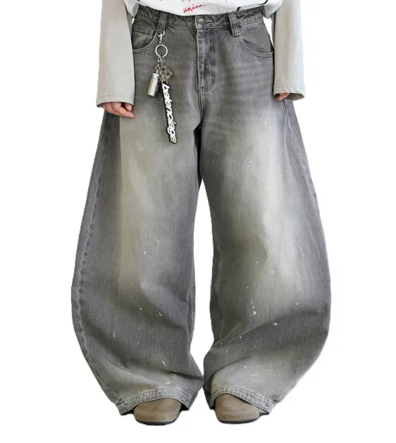 PEOPLESTYLE Super Baggy Grey Jeans product photo