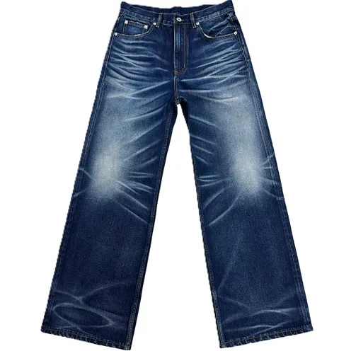 WANNA LAB Dark Blue Washed Jeans product photo