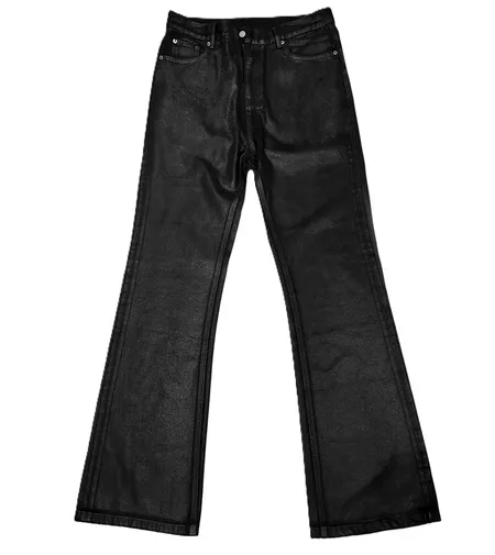 WANNA LAB Waxed Flared Jeans product photo