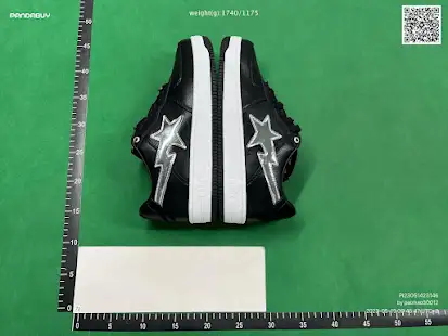 A Bathing Ape Bape Sta Black Silver QC photo