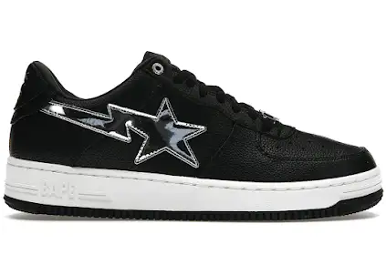 A Bathing Ape Bape Sta Black Silver product photo