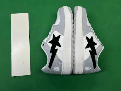 A Bathing Ape Bape Sta Low Grey Black QC photo