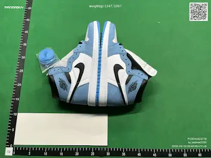 Jordan 1 Retro High White University Blue Black QC photo