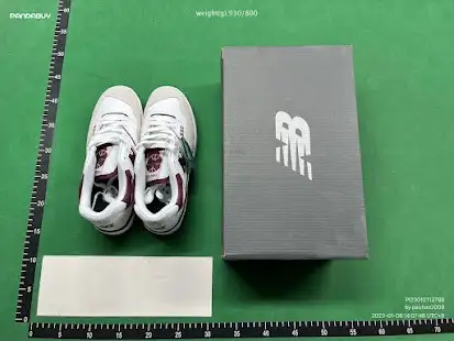 New Balance 550 Sea Salt Burgundy QC photo