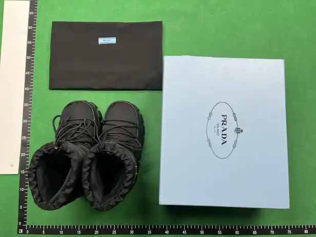 Prada Monolith Padded Nylon Black Snow Boots QC photo