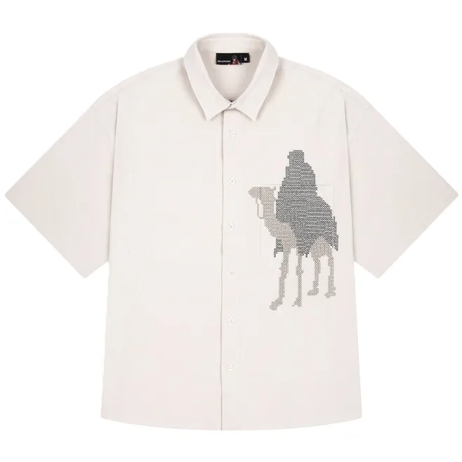 Derschutze Camel Button Up Shirt product photo