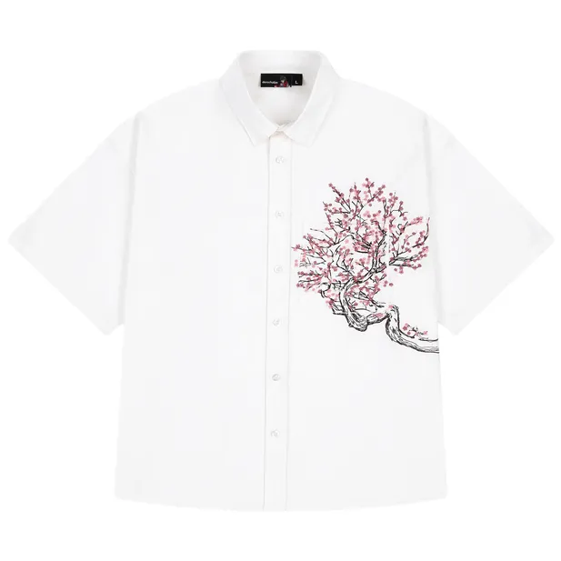 Derschutze Cherry Blossom Button Up Shirt product photo