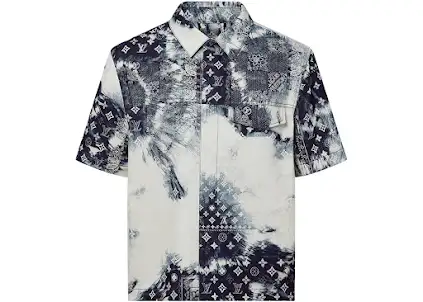 Louis Vuitton Monogram Bandana Short-Sleeved Denim Shirt product photo
