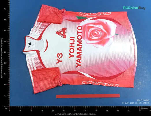 Palace Y-3 Football Jersey White/Red QC photo