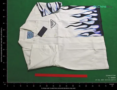 Prada Blue Flame Short Sleeved Shirt QC photo