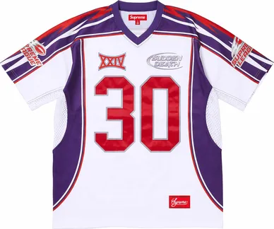 Supreme Sudden Death Football Jersey White product photo