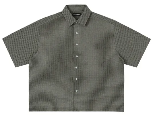 Union Kingdom Boxy Fit Button Up Shirt Green product photo